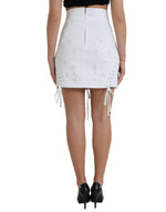 Dolce & Gabbana Embroidered High Waist Mini Women's Skirt