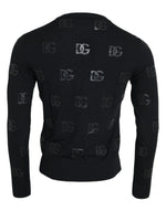 Dolce & Gabbana Black DG Logo Pullover Sweatshirt Men's Sweater