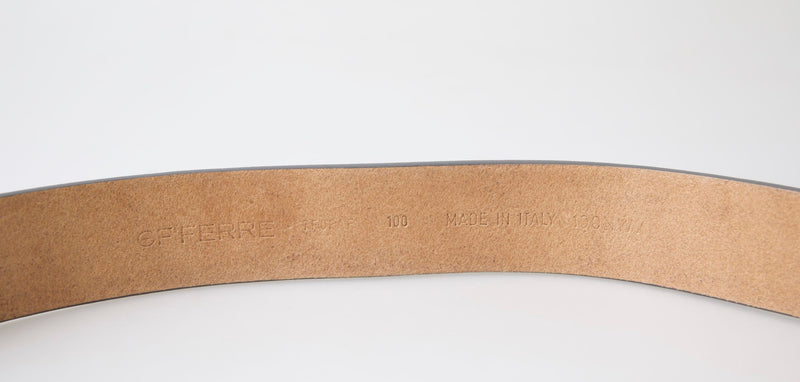 GF Ferre Elegant Leather Fashion Belt with Engraved Women's Buckle