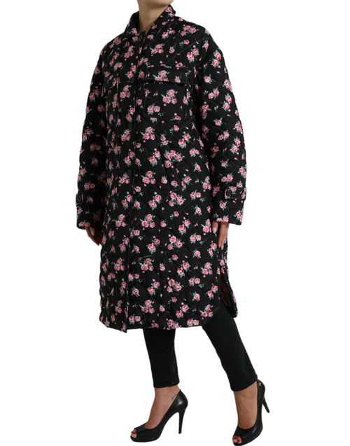 Dolce & Gabbana Elegant Floral Print Trench Coat Women's Jacket