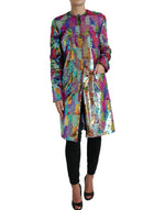 Dolce & Gabbana Multicolor Sequined Long Women's Jacket