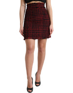Dolce & Gabbana Tantalizing Tartan High-Waist Mini Women's Skirt