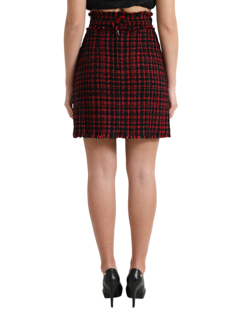 Dolce & Gabbana Tantalizing Tartan High-Waist Mini Women's Skirt