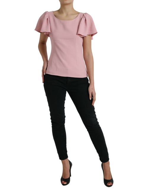 Dolce & Gabbana Chic Pink Bell Sleeve Women's Top