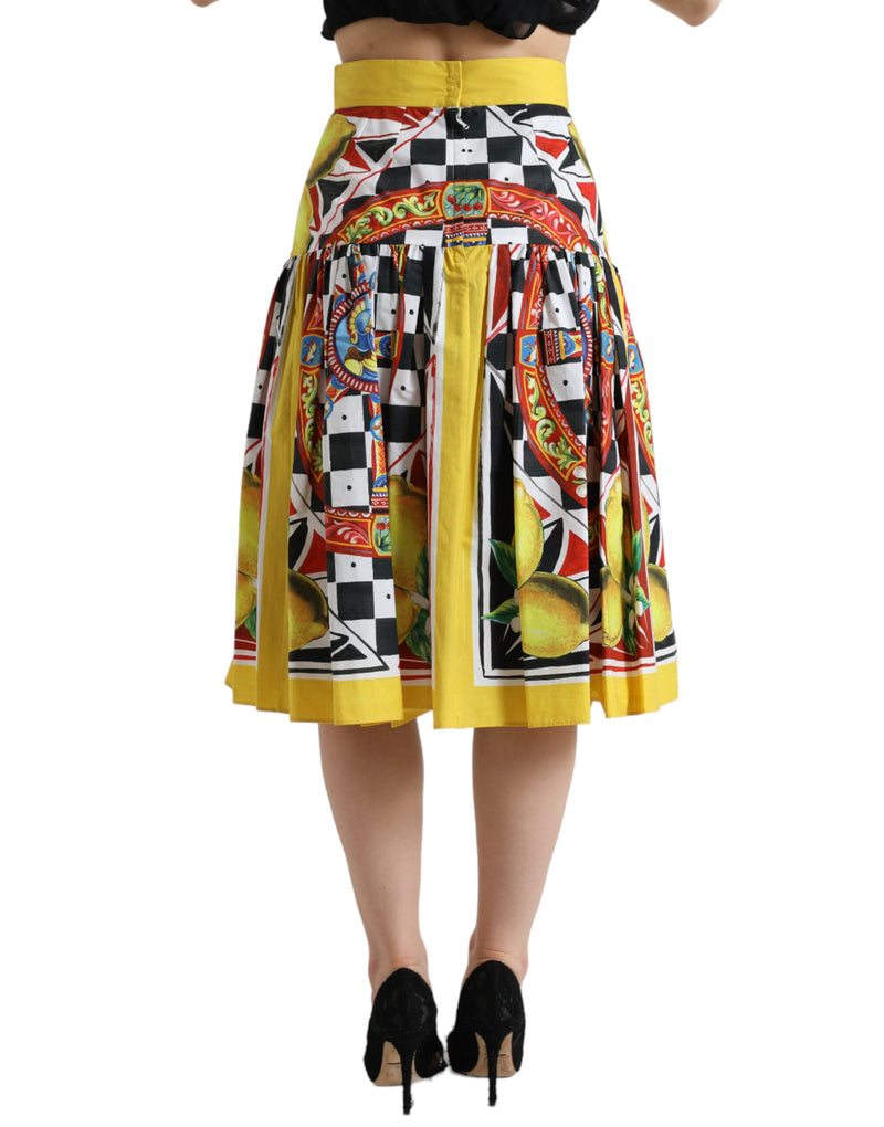 Dolce & Gabbana Elegant High Waist A-Line Midi Women's Skirt