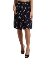 Dolce & Gabbana Elegant Floral A-Line Knee-Length Women's Skirt