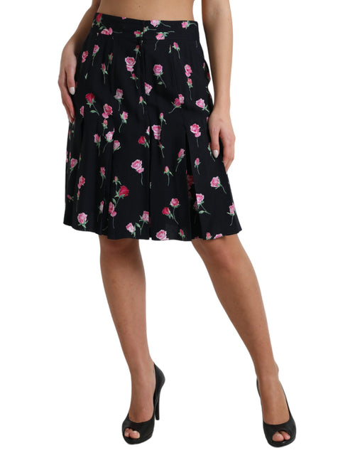 Dolce & Gabbana Elegant Floral A-Line Knee-Length Women's Skirt