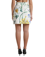 Dolce & Gabbana Elegant High Waist Floral Mini Women's Skirt