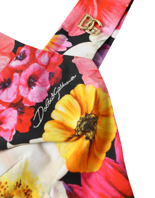 Dolce & Gabbana Exquisite Floral Bustier Crop Women's Top