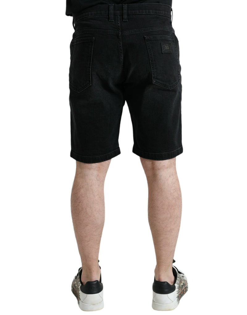 Dolce & Gabbana Chic Black Bermuda Denim Men's Shorts