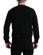 Dolce & Gabbana Elegant Crew Neck Cotton Blend Men's Sweater