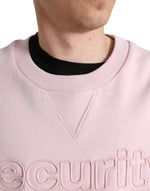Dolce & Gabbana Elegant Pink Crew Neck Logo Men's Sweater