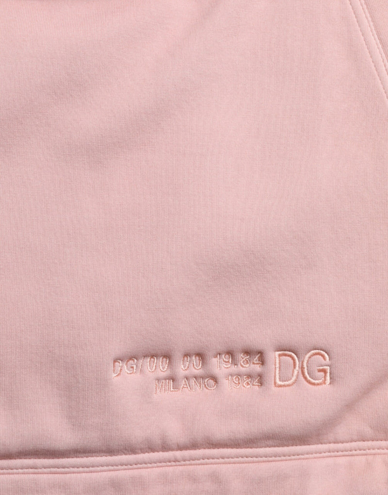 Dolce & Gabbana Elegant Pink Pullover Sweater with Men's Hood