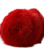 Dolce & Gabbana Red Mink Fur Elegance Ear Women's Muffs