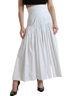 Dolce & Gabbana Elegant High Waist Cotton Maxi Women's Skirt