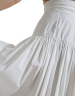 Dolce & Gabbana Elegant High Waist Cotton Maxi Women's Skirt