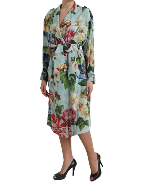 Dolce & Gabbana Elegant Floral Silk Trench Women's Jacket