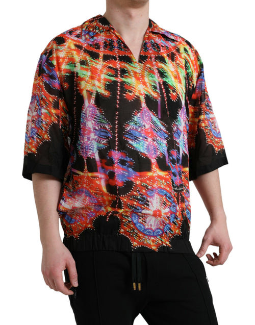 Dolce & Gabbana Multicolor Luminarie Print Cotton Men's T-shirt
