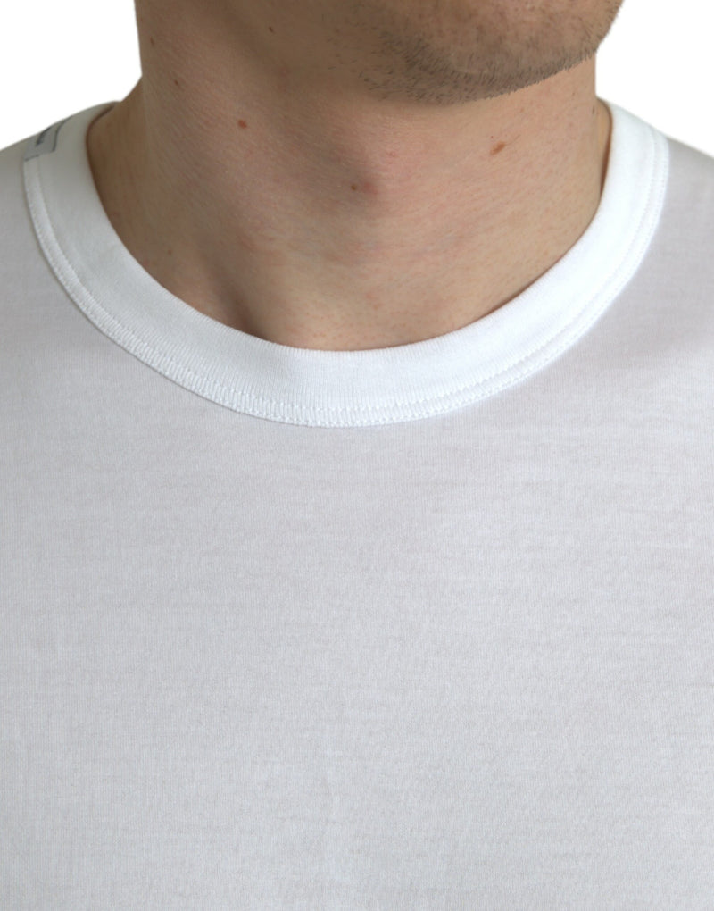 Dolce & Gabbana White Logo Crew Neck Short Sleeves Men's T-shirt