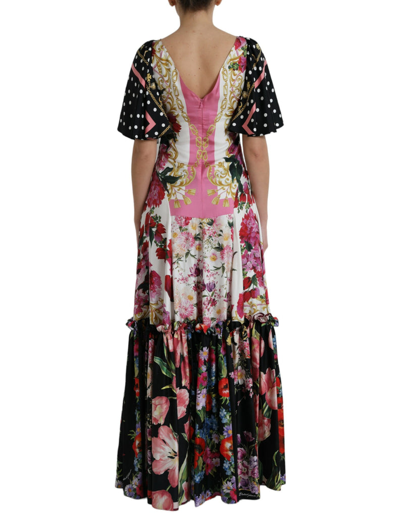 Dolce & Gabbana Elegant Floral Silk Maxi Women's Dress