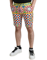 Dolce & Gabbana Multicolor Print Bermuda Men's Shorts