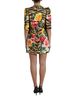 Dolce & Gabbana Animal & Floral Print Mini Shift Women's Dress