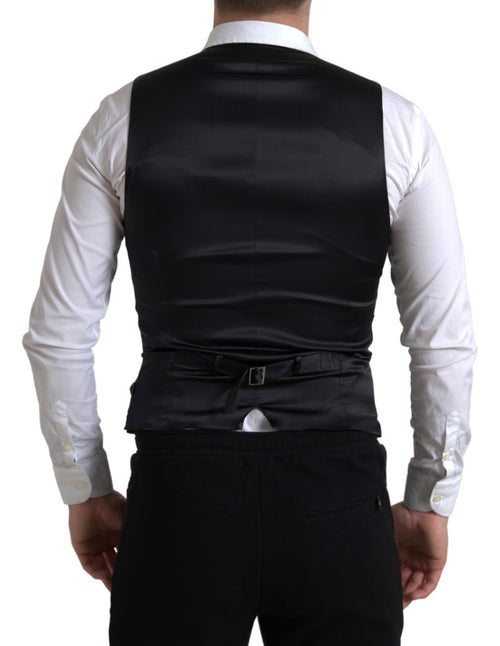 Dolce & Gabbana Elegant Black Formal Dress Men's Vest