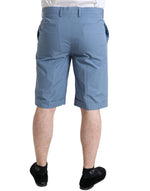 Dolce & Gabbana Sky Blue Cotton Bermuda Men's Shorts