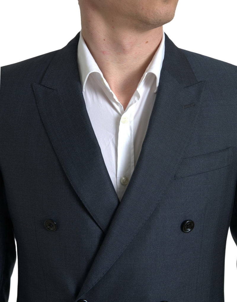 Dolce & Gabbana Elegant Blue Silk Blend Martini Men's Suit