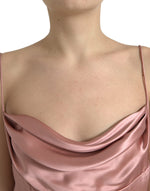 Dolce & Gabbana Elegant Long Silk Gown in Women's Pink