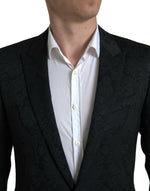 Dolce & Gabbana Elegant Slim Fit Black Martini Men's Suit