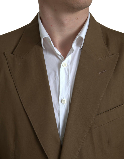 Dolce & Gabbana Elegant Brown Silk Blend Taormina Men's Suit