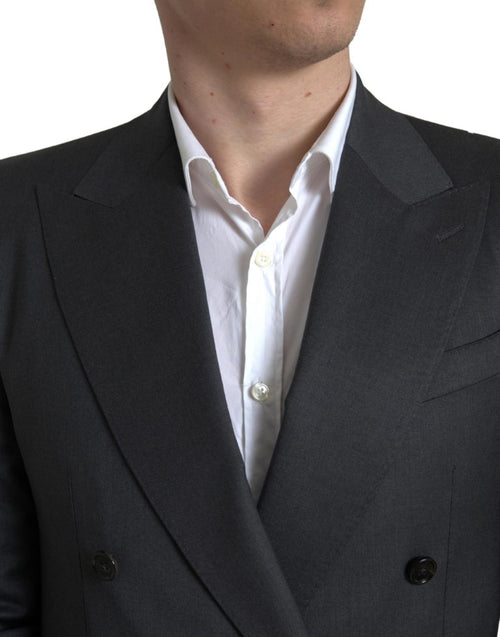 Dolce & Gabbana Sleek Grey Slim Fit Double Breasted Men's Suit