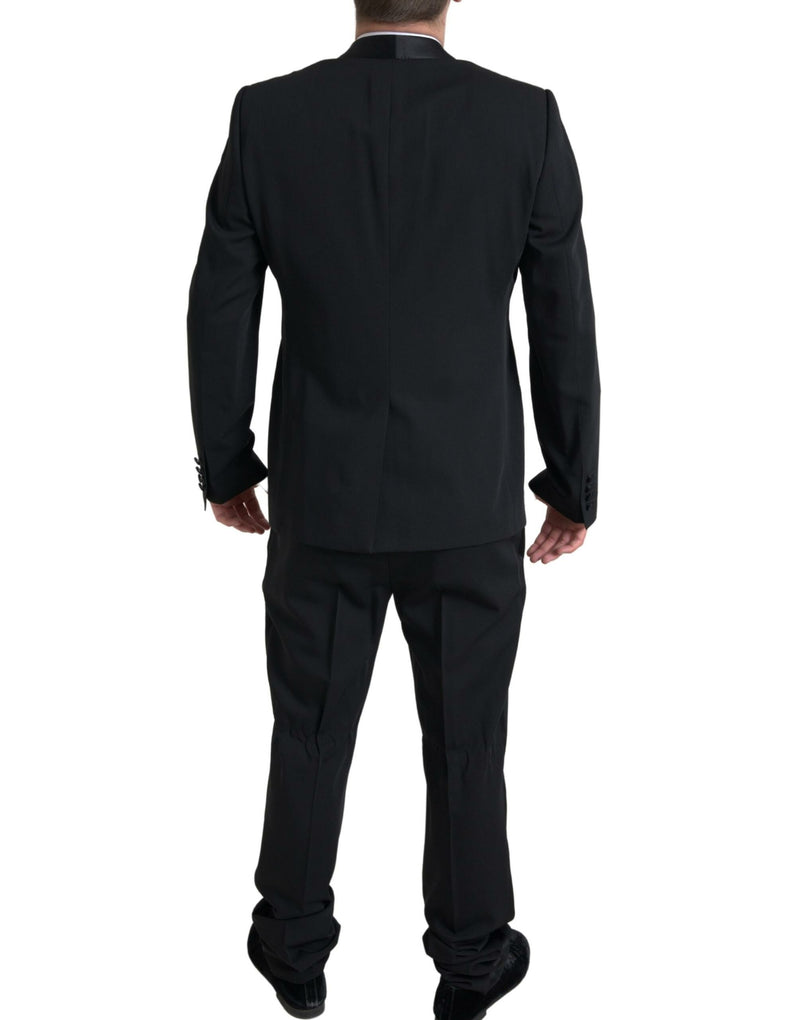 Dolce & Gabbana Elegant Black Slim Fit Two-Piece Men's Suit