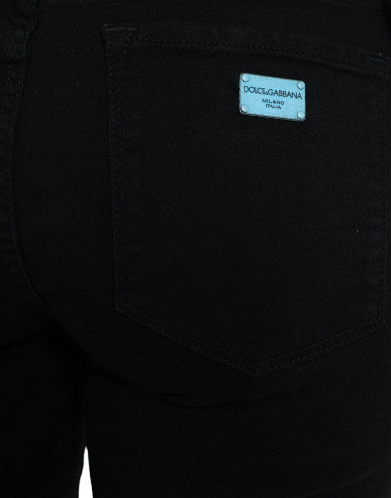 Dolce & Gabbana Chic Black Mid Waist Denim Women's Jeans