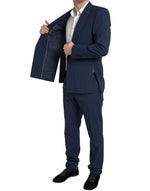 Dolce & Gabbana Elegant Slim Fit Blue Two-Piece Men's Suit