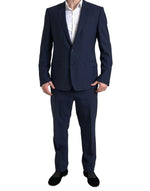 Dolce & Gabbana Elegant Blue Martini Slim Fit Two-Piece Men's Suit