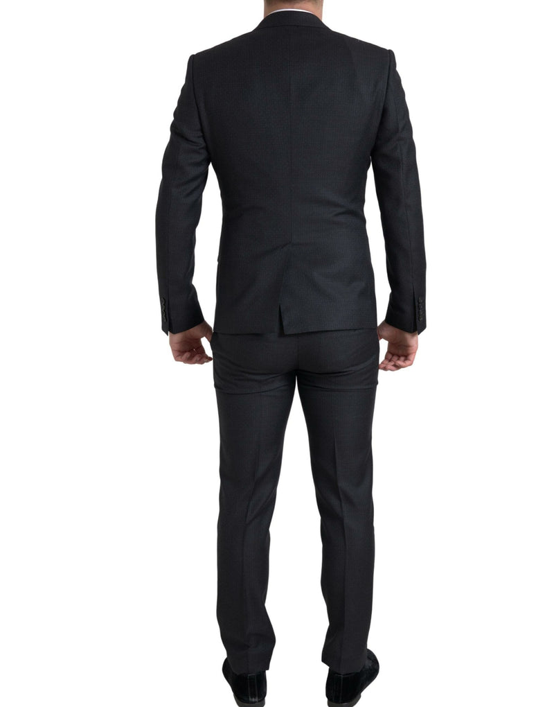 Dolce & Gabbana Elegant Black Martini Slim Fit 3-Piece Men's Suit