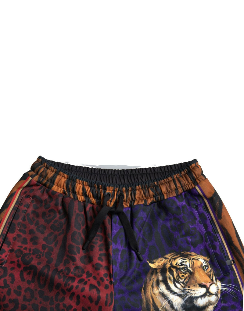 Dolce & Gabbana Chic Multicolor Bermuda Shorts with Exotic Men's Print