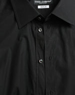 Dolce & Gabbana Sleek Black Slim Fit Italian Dress Men's Shirt
