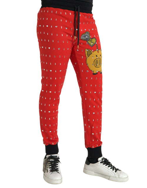 Dolce & Gabbana Red Year Of The Pig Jogger SweatMen's Men's Pants