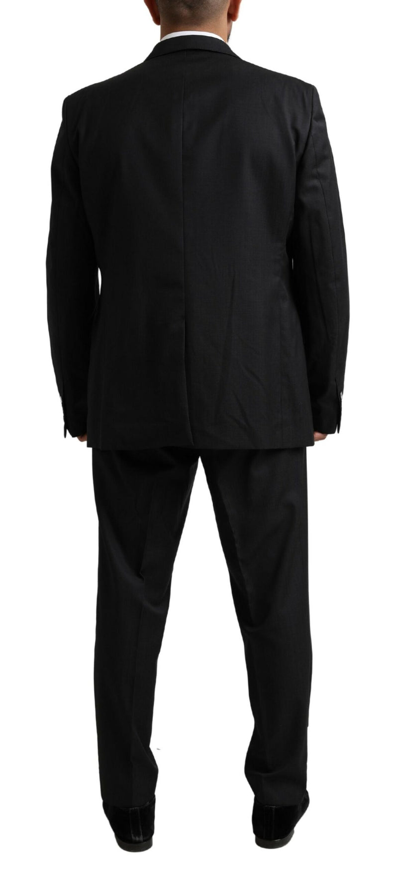 Dolce & Gabbana Elegant Black Virgin Wool Martini Men's Suit