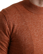 Dolce & Gabbana Silk-Cashmere Orange Crew Neck Men's Sweater