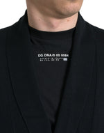 Dolce & Gabbana Elegant Black Cashmere Robe with Waist Men's Belt