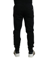 Dolce & Gabbana Elegant Black Jogger Pants - Cotton & Nylon Men's Blend