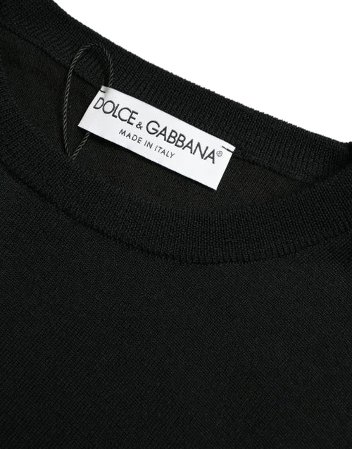 Dolce & Gabbana Stunning Black Wool Men's Sweater