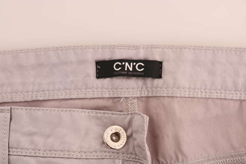 Costume National Chic Beige Slim Fit Designer Women's Jeans