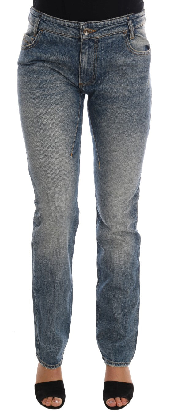 Costume National Blue Cotton Stretch Denim Women's Jeans