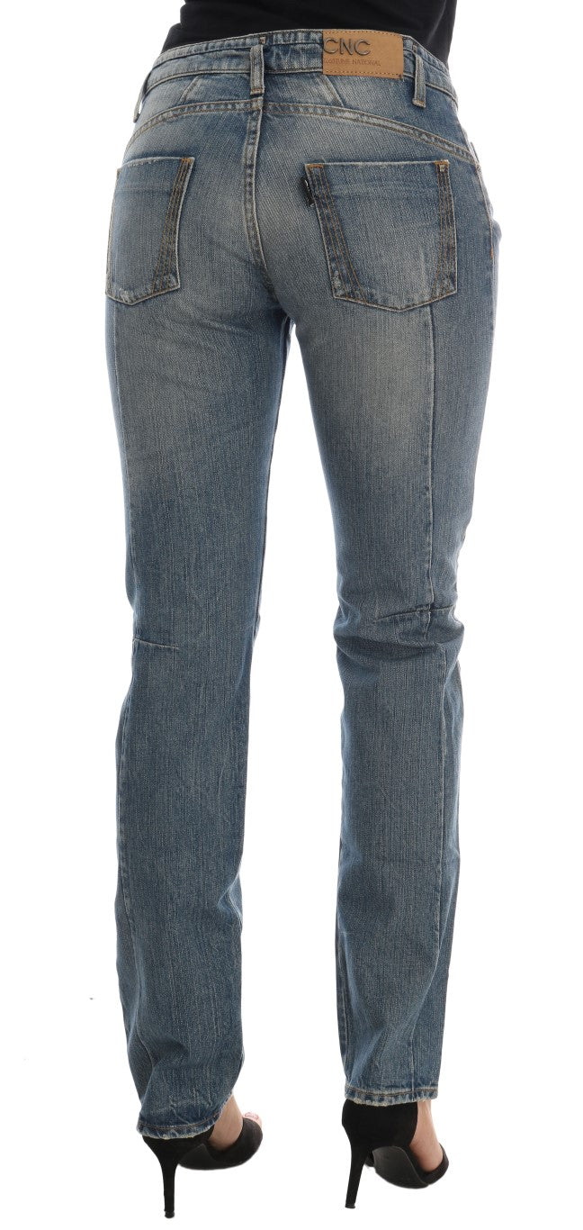 Costume National Blue Cotton Stretch Denim Women's Jeans