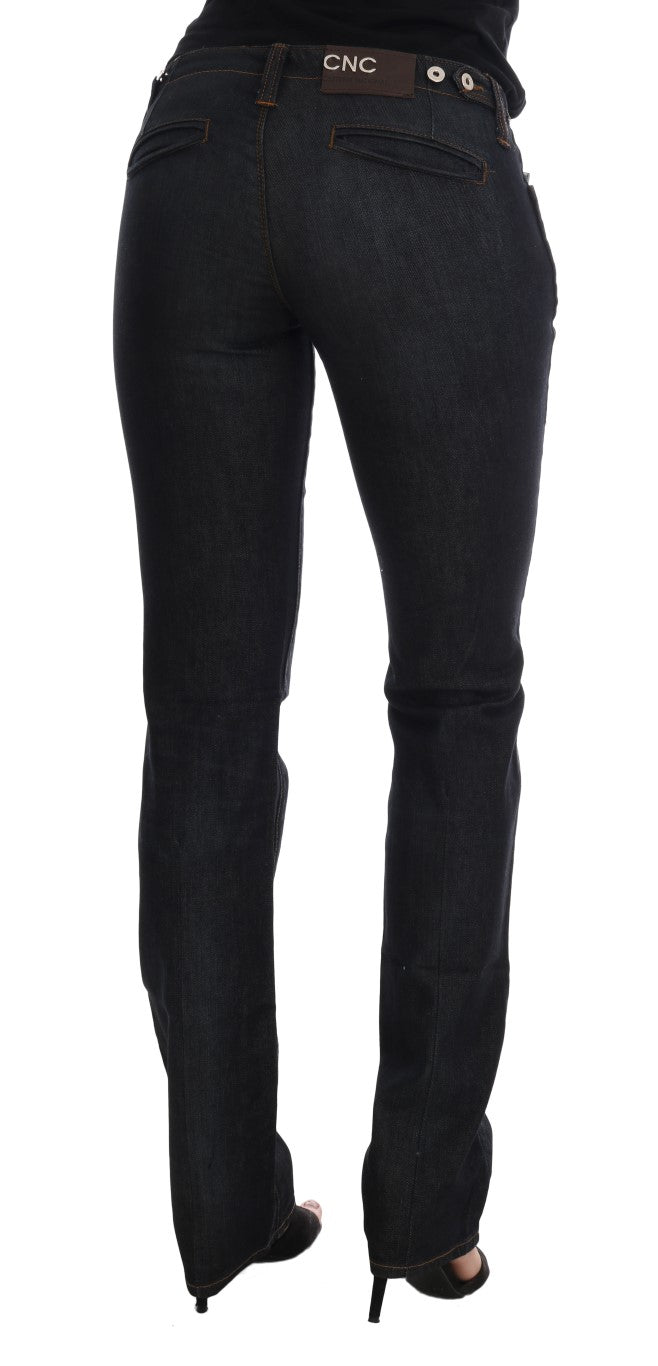Costume National Dark Blue Cotton Slim Fit Women's Jeans